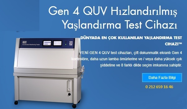 Q-Lab Türkiye,Q-Lab Türkiye Distribitörü,Q-Lab Yaşlandırma Testi,Q-Lab UV Yaşlandırma Test Cihazı,QUV Spray,Xenon Test Kabini